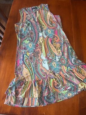 Tommy Hilfiger Multicolor Paisley Midi Dress like new small